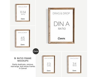Canva Wall Art Mockup Template: Editable Frame Displays (PDF)