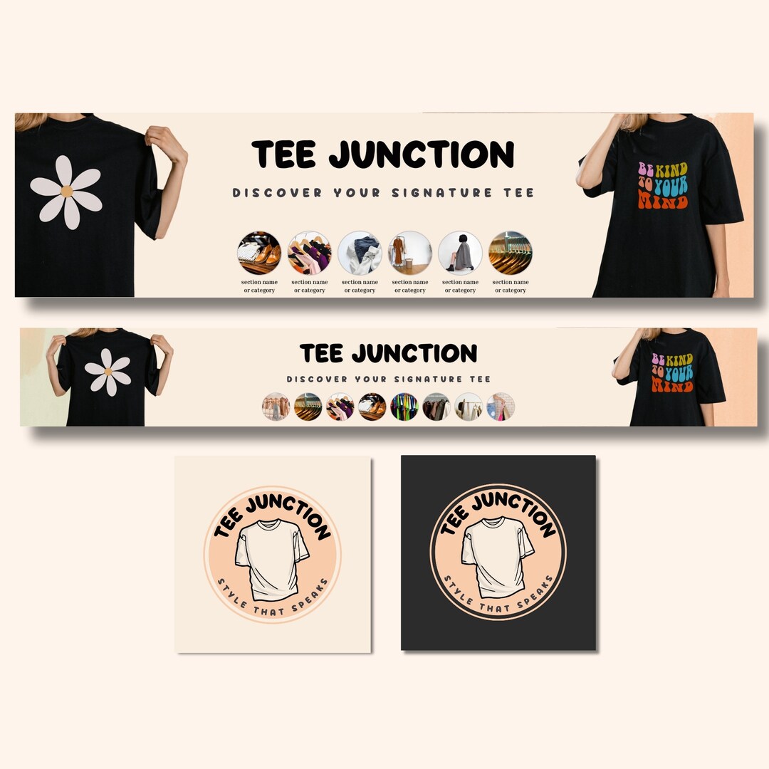 Tee Etsy Shop Banner, Etsy Shirts Banner Mockup, Etsy Banner Mockup