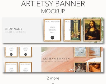 Etsy Shop Banner Mockup: Customizable Frame Mockup (Digital Download)