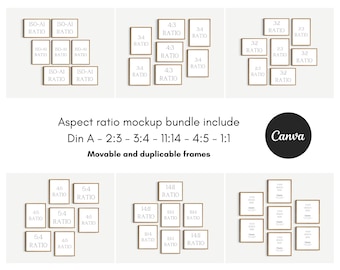 Movable Frame Mockup Kit: Customizable Interior Mockups (Canva)