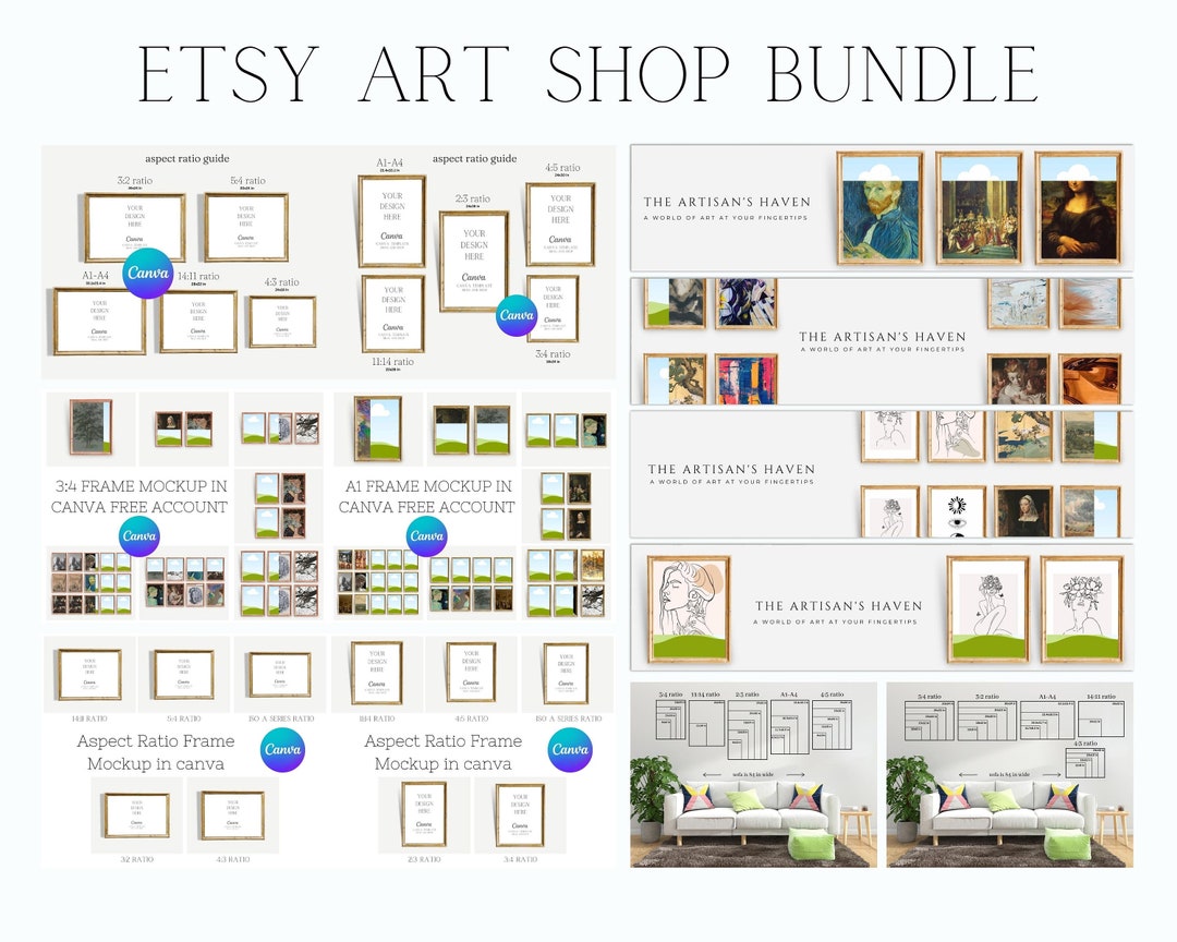 Etsy Shop Kit Wall Art Shop Kit Etsy Art Shop Branding , 4 Etsy Banner