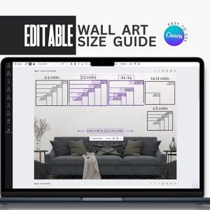 Visual Size Examples Visual Size Chart for Digital Artwork With Canva Templates | Simplified ...