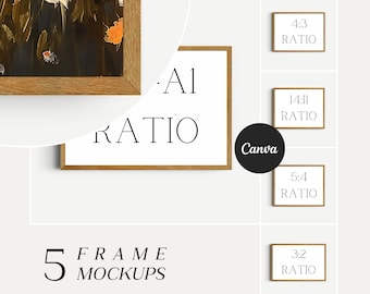 Horizontal Frame Mockup Bundle: Canva Templates (Digital Download)