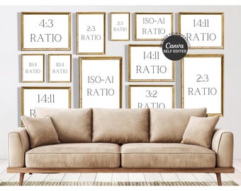 Editable Wall Art Frame Mockup: Canva Design Template (Digital Download)