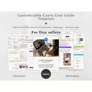 Etsy Seller Canva Guide Template: Product Listing & QR Code (Digital Download)