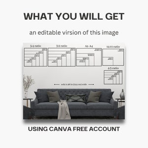 Visual Size Chart for Digital Artwork With Canva Templates Simplified ...