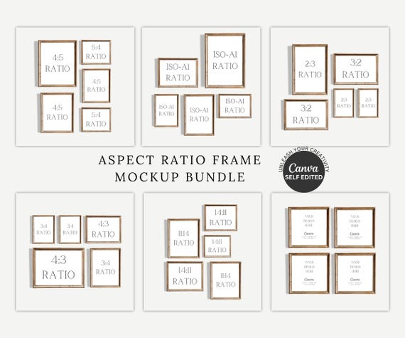 Canva Wall Art Mockup Template: Drag & Drop Frame Mockups (PDF)