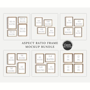 Gallery Wall Mockups: Boho Frames, Natural Light (Canva Template)
