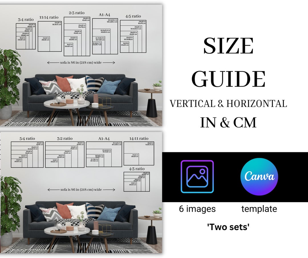 Art Print Size Guide, Aspect Ratio Wall Art Size Guide, Poster Size