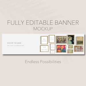 Etsy Shop Banner Mockup: Frame & Poster Mockup (Canva Editable)