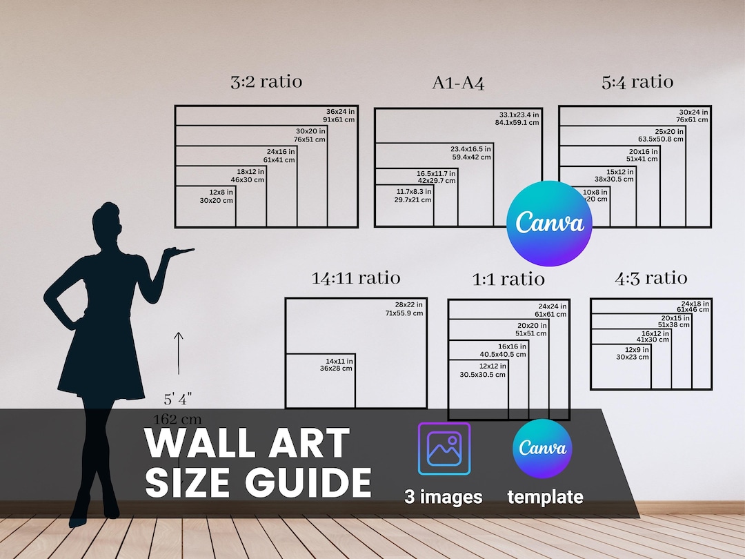 Picture Frame Size Guide, Horizontal Aspect Ratio Wall Art, Wall Art