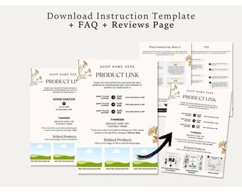 Etsy Listing Instructions Template: Canva Guide (Digital Download)