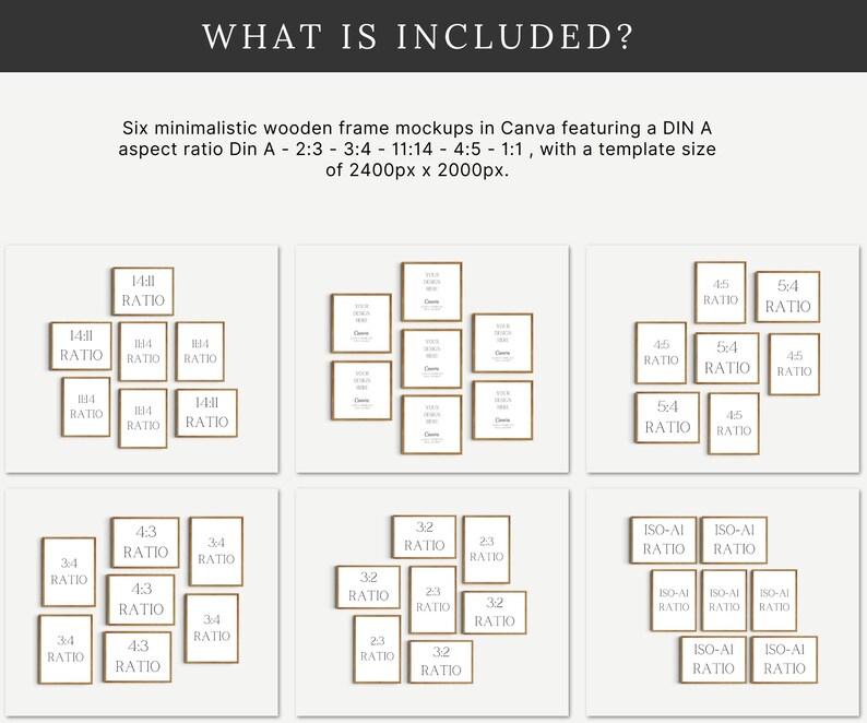 Movable Frame Mockup Kit: Customizable Interior Mockups (canva) - Etsy