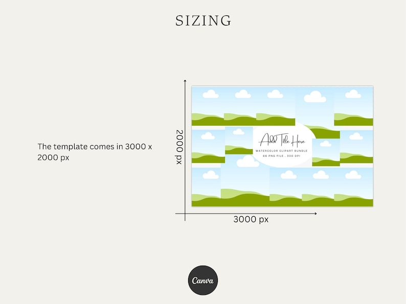 Puede incluir: Una plantilla digital para una publicaci&oacute;n en redes sociales o un proyecto de dise&ntilde;o gr&aacute;fico. La plantilla presenta un cielo azul con nubes blancas y colinas verdes. El texto "Add Title Here" est&aacute; en un c&iacute;rculo blanco con un contorno negro. La plantilla tiene 3000 p&iacute;xeles de ancho por 2000 p&iacute;xeles de alto.