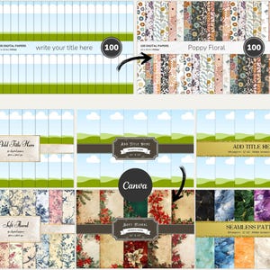 Puede incluir: Un conjunto de 300 papeles digitales en varios patrones y colores, incluyendo dise&ntilde;os florales, geom&eacute;tricos y abstractos. Los papeles miden 12 x 12 pulgadas y son perfectos para scrapbooking, creaci&oacute;n de tarjetas y otros proyectos de manualidades.
