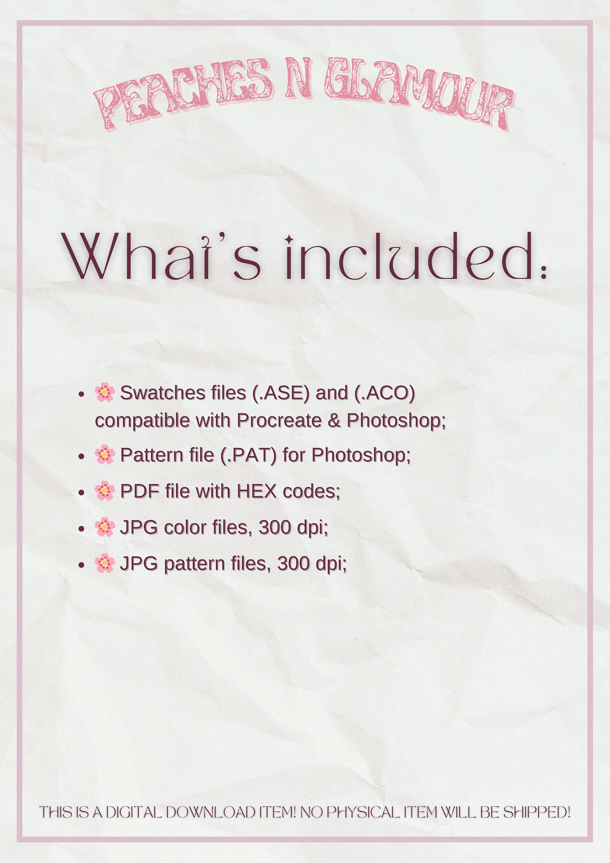Sugar Petals Procreate Color Palette HEX Codes Digital Download Color ...