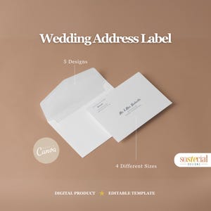 Wedding Address Labels Template, Future Couple Envelope Template - DIY Return Address Printable