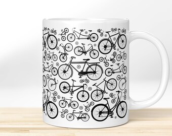 Bikes, Bikes, Bikes  - Die Fahrrad-Tasse » Bürotasse für Kollegin und Kollege. Witzige Tasse als Geschenk zum Abschied & Geburtstag.