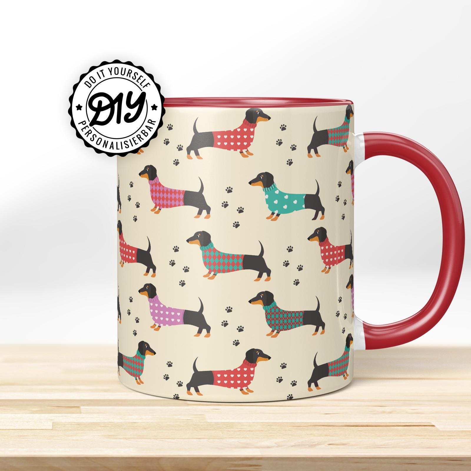 MOLIAE Leuke Teckel Honden Gedrukt Mokken Warmtegevoelige Kleur Veranderende Keramische Koffie Mok, Melk Thee Cup, Vakantie Verjaardagscadeau