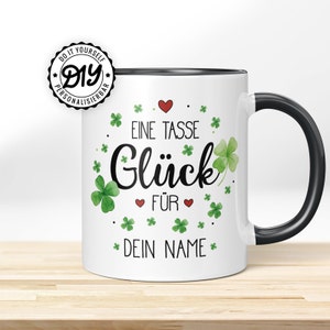 Kaffeetasse mit Namen Becher mit Spruch Kaffeetasse Keramik personalisiert Geburtstags Geschenk Beste Freundin Abschiedsgeschenk Schwarz