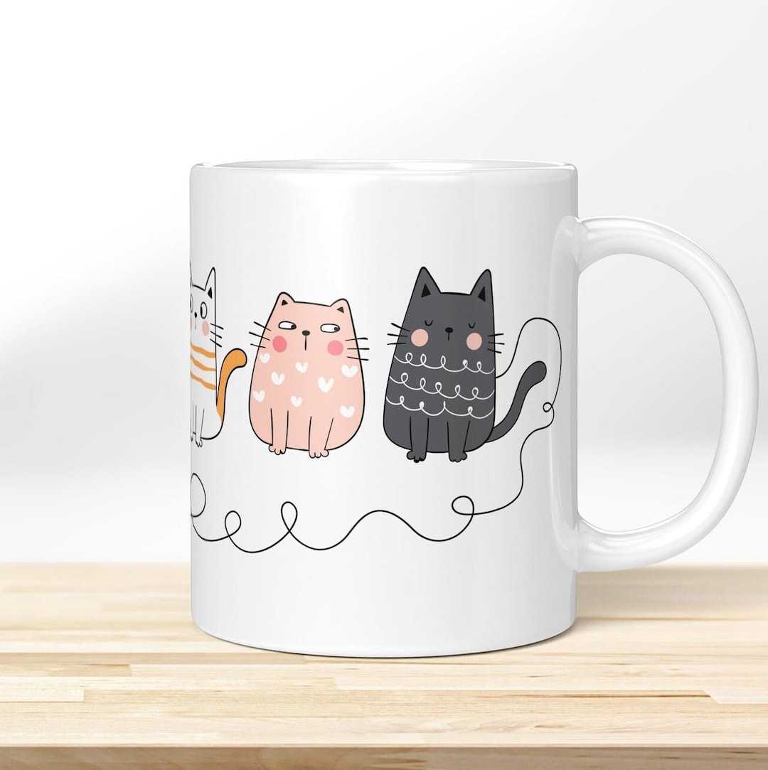 Katzen Tasse 'Best Cat Dad Ever' – Lustige Kaffeetasse Mit Spruch, Spülmaschinenfest, Beidseitig Bedruckt