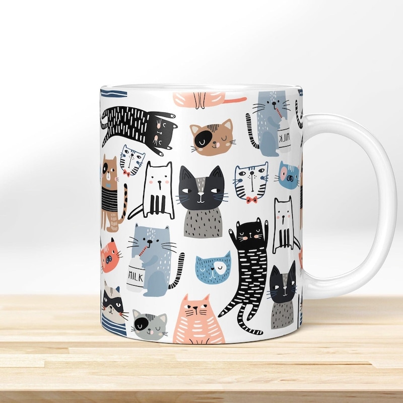 Spannende Tasse Mit Katzenmotiv Ebenbild