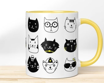 Cats-Cats-Cats » Motivtasse. Bedruckte Kaffeetasse | Kaffeebecher liebevoll bedruckt mit Katzen-Design – Lustige Tasse, schönes Geschenk!