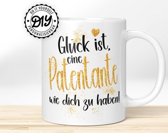 Mug with the saying "Happiness is having a godmother like you." Gift for a godmother for her birthday, Christmas, or just because.