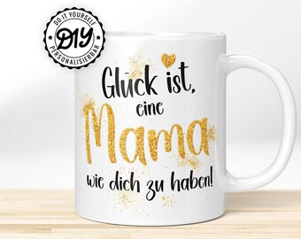 Mug with the saying "Happiness is having a mom like you!" » A lovely gift for mom for her birthday, Christmas, or just because!