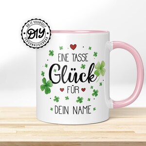 Kaffeetasse mit Namen Becher mit Spruch Kaffeetasse Keramik personalisiert Geburtstags Geschenk Beste Freundin Abschiedsgeschenk Altrosa