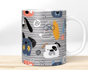 Doggy Doodle » Motivtasse. Bedruckte Kaffeetasse | Kaffeebecher mit liebevollem Hunde-Design bedruckt – Lustige Tasse, schönes Geschenk!