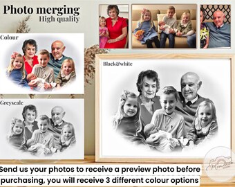 Photo edit merge | combine photos | add deceased to photo | photo edit print | personalised photo edit | add person to photo | Mother’s Day