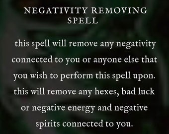 Negative removal spell