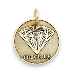 Handmade Diamond Dog ID Tag: Engraved Brass Pet Tag