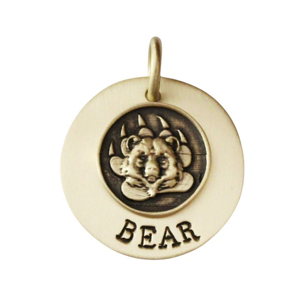 Personalized Bear Paw Dog Tag ID