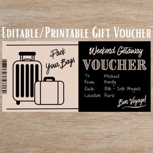 Gift Coupon Weekend Away 60 Gift Ideas for 2024