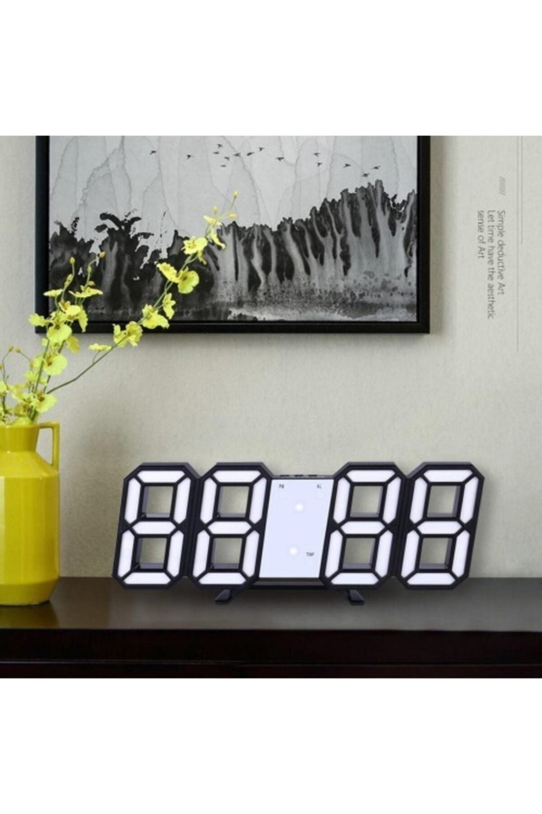 3d Digital Led Lighted Desk Clock & Wall Clock Etsy