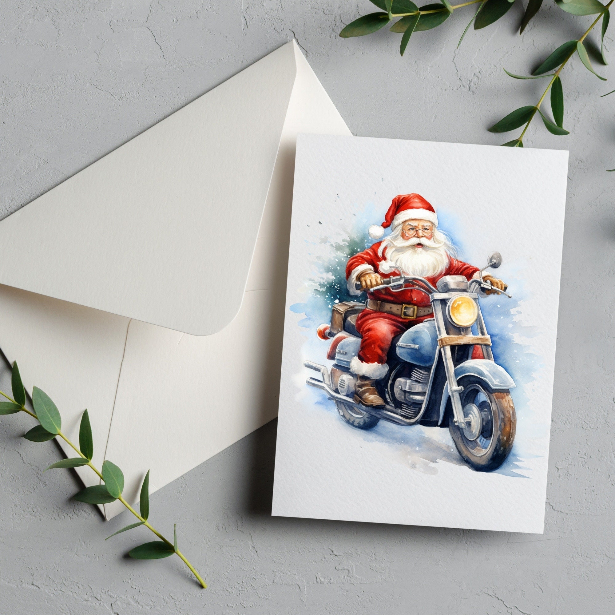 87 Watercolor Santa Clipart Santa Claus PNG Bundle Cute Christmas ...