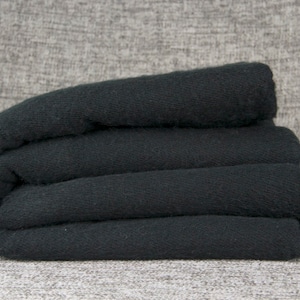 Yak wool blanket Wrap Large Shawl Meditation Wrap Travel Shawl Handwoven Black Throws Warm Nepal Sofa Bed Spread