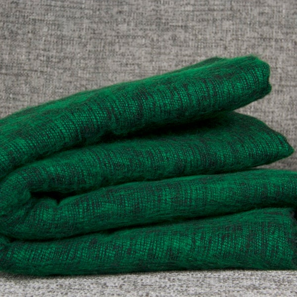 Green Yak Wool Blanket Scarf Meditation Sofa Bed Couch Throws Bed Spread Handwoven