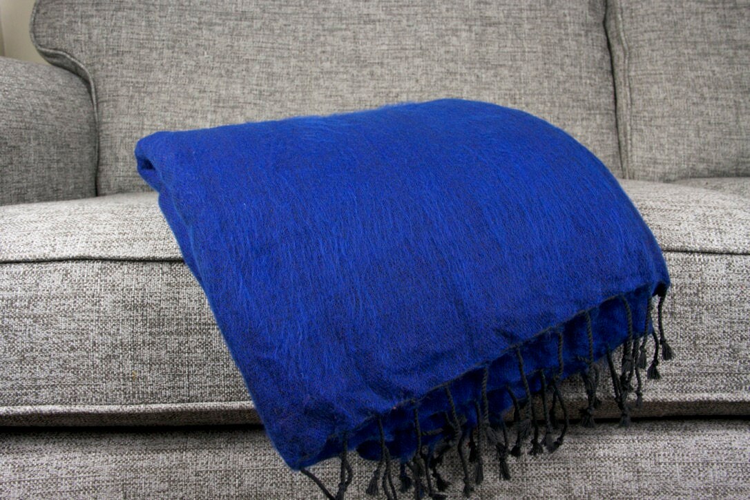 Yak Wool Blanket Throws Sofa Bed Spread Meditation Mens Ladies Shawl