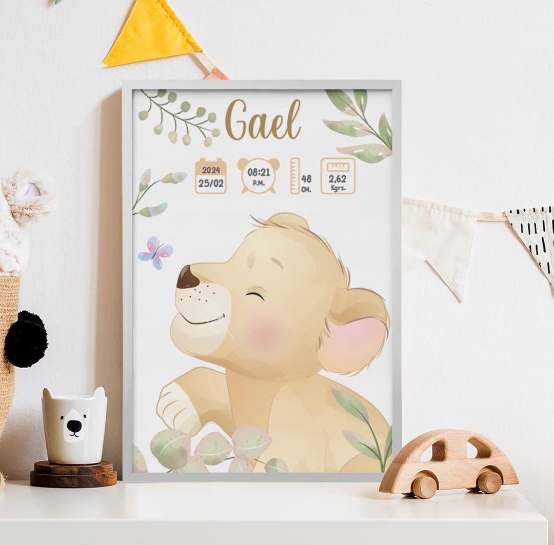 Personalized Birth Chart for Babies. Custom Birth Picture. Nursery ...