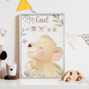 Biglietto di auguri di nascita personalizzato per neonati. Immagine di nascita personalizzata. Decorazione per la cameretta dei bambini, per neonati e bambini. Regalo per il bambino