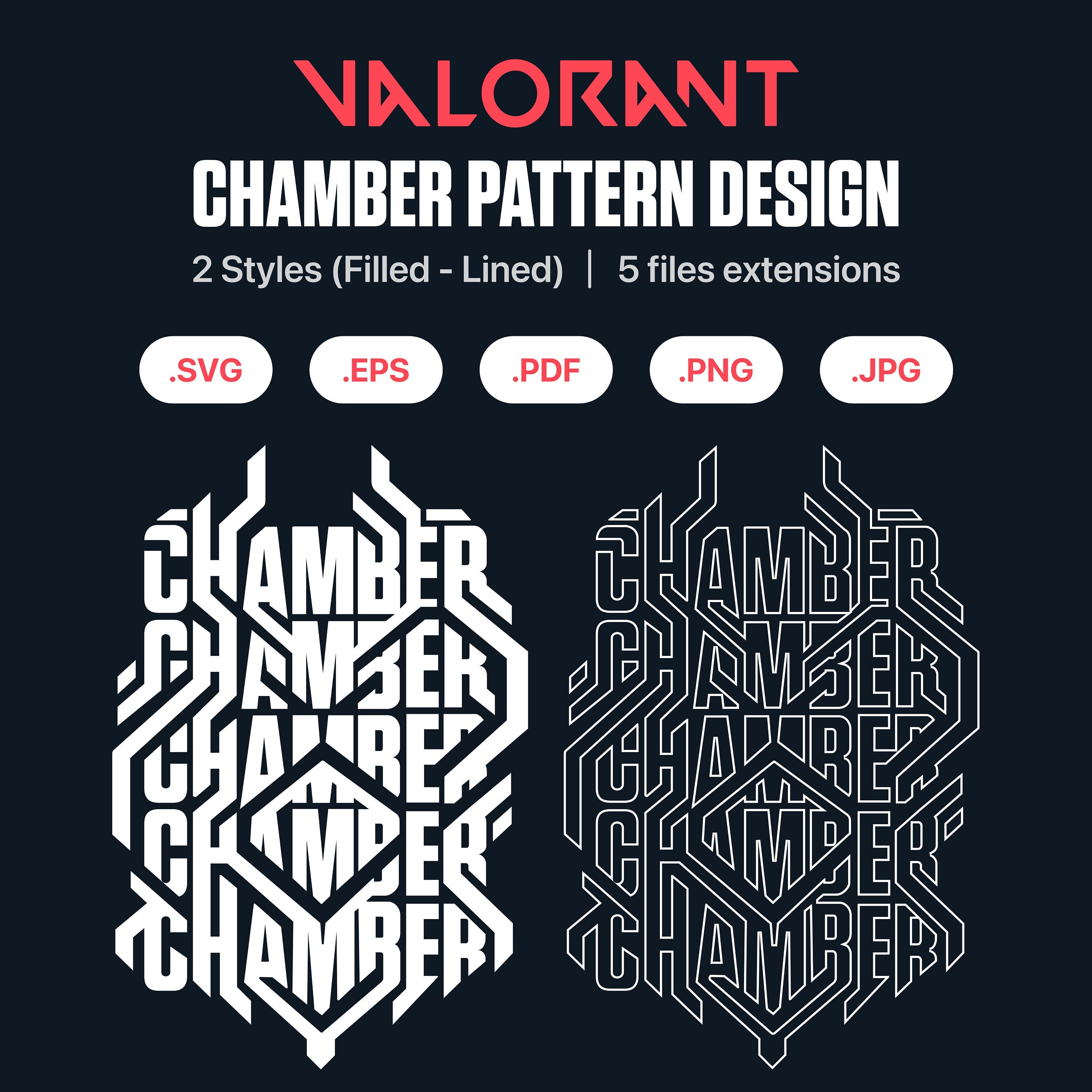 Valorant Chamber Agent Pattern Design SVG EPS PDF Png Riot Games