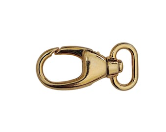 Carabiner, hitch, clasp, hook, metal shackle, gold, aged, retro vintage, basic, minimalist.