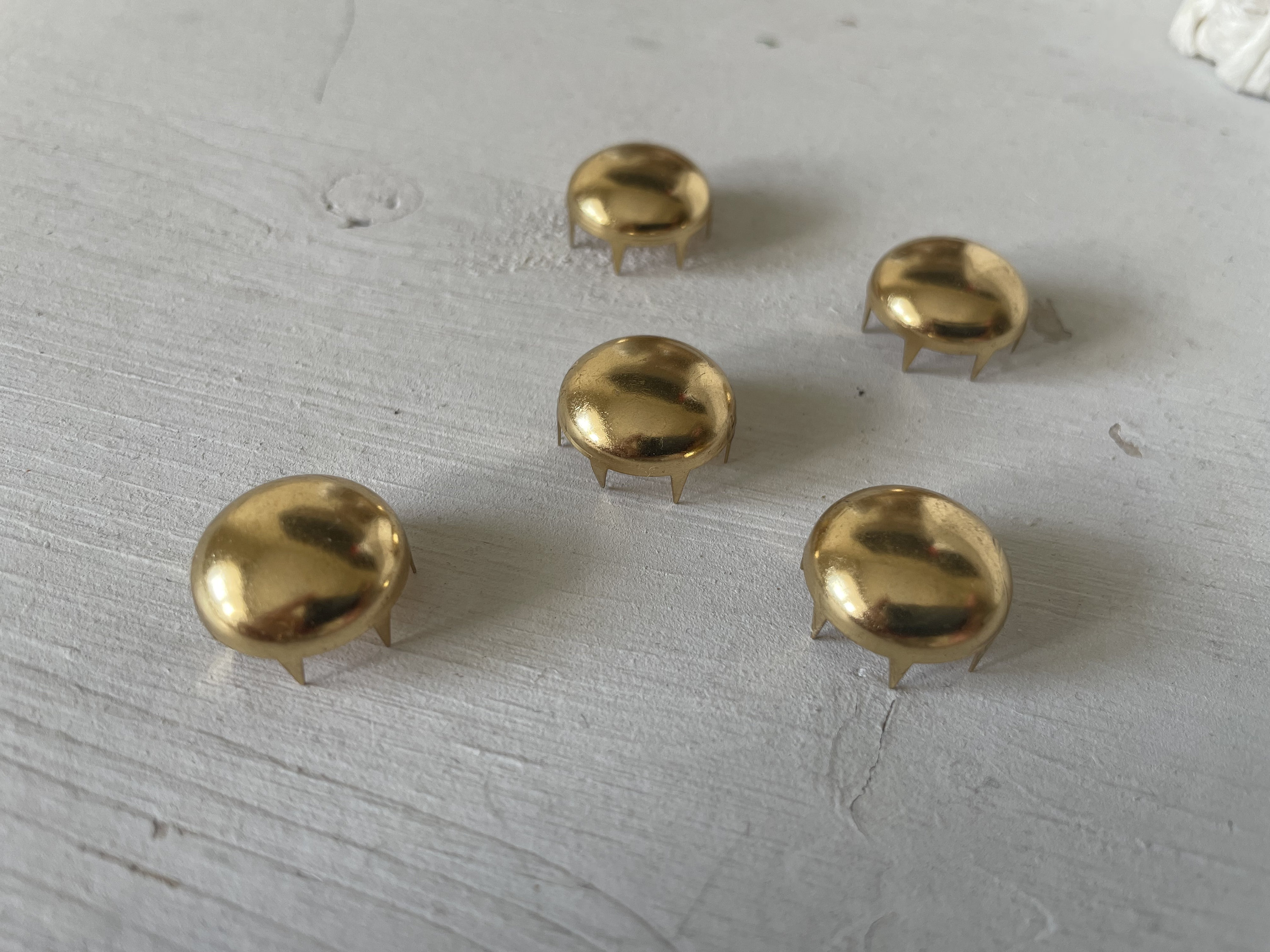 Rivets Studs Fantasy Moon Stud, Gold Color, 5pcs 17mm, Moon Spike Studs Spots, Leather Craft Parts Decoration.