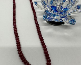 natural plain round ruby string