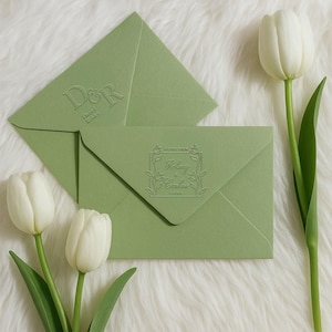 Custom Wedding embossing stamp – Personalized Initials or Monogram Embosser, Unique Wedding Gift for Friends or Couples ES4216GV0