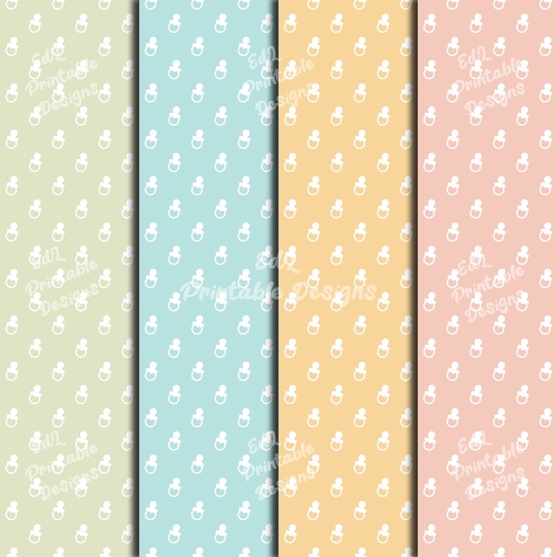 Baby Colors Digital Paper Pack, Baby Girl Printable Background, Baby ...