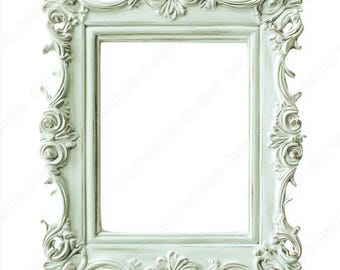 Vintage verzierte Rahmen Clip Art, Rokoko Border (Digitaler Download)